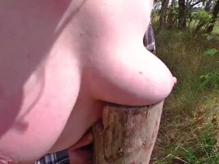 Titslapping on a Tree Stump, Free Brutal dirty movie HD xxx clip 1c