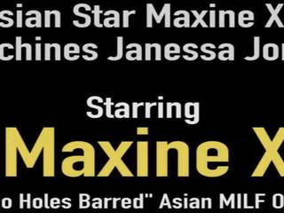 Excellent Asian Star Maxine X Binds & Machines Janessa Jordan!