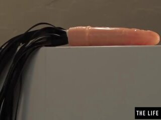 Perky teen whips her ass and then masturbates with the whip until she cums dirty clip clips